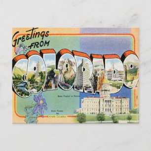 Greetings uit Colorado CO Briefkaart