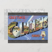 Greetings uit Columbus Ohio, Vintage Briefkaart (Voorkant / Achterkant)