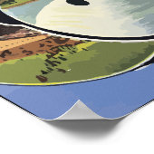 Greetings uit Columbus Ohio, Vintage Poster (Hoek)