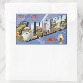 Greetings uit Columbus Ohio, Vintage Rechthoekige Sticker (Tas)