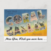 Greetings uit Coral Gables, Florida Briefkaart (Voorkant)