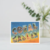 Greetings uit Coral Gables, Florida Travel Briefkaart (Staand voorkant)