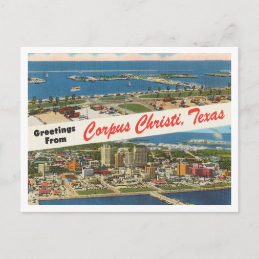 Greetings uit Corpus Christi, Texas Travel Briefkaart (Voorkant)