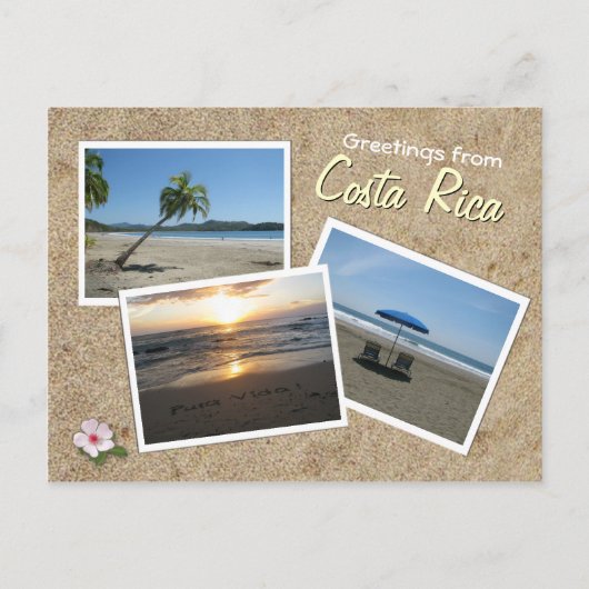 Greetings uit Costa Rica Briefkaart (Voorkant)