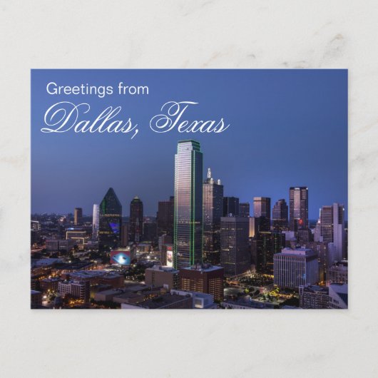 Greetings uit Dallas, Briefkaart Texas (Voorkant)