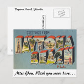 Greetings uit Daytona Beach, Florida Briefkaart (Voorkant / Achterkant)