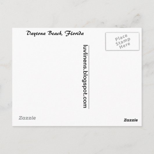 Greetings uit Daytona Beach, Florida Briefkaart (Achterkant)