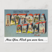 Greetings uit Daytona Beach, Florida Briefkaart (Voorkant)