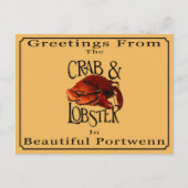 Greetings uit de krab en de kreeft briefkaart (Voorkant)