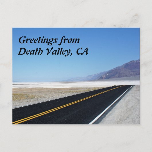 Greetings uit Death Valley, CA Briefkaart (Voorkant)