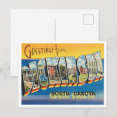 Greetings uit Dickinson, North Dakota Travel Briefkaart (Voorkant / Achterkant)