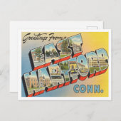 Greetings uit East Hartford, Connecticut Travel Briefkaart (Voorkant / Achterkant)
