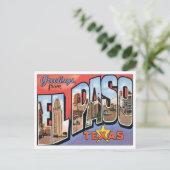 Greetings uit EL Paso, Texas Briefkaart (Staand voorkant)