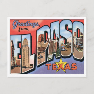 Greetings uit EL Paso, Texas Briefkaart