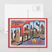 Greetings uit EL Paso, Texas Briefkaart (Voorkant / Achterkant)