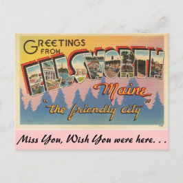 Greetings uit Ellsworth Briefkaart