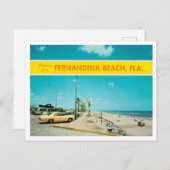 Greetings uit Fernandina Beach, Florida Travel Briefkaart (Voorkant / Achterkant)