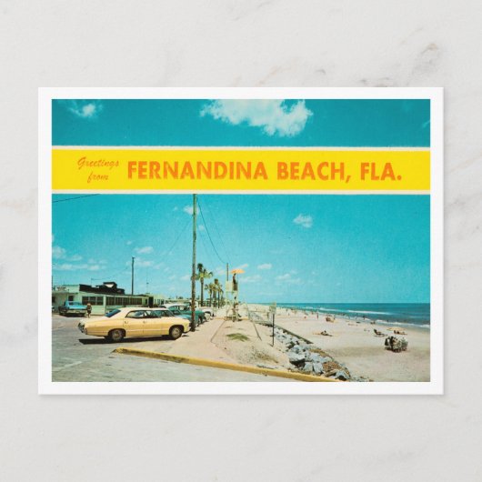 Greetings uit Fernandina Beach, Florida Travel Briefkaart (Voorkant)