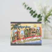 Greetings uit Florida "The Land of Sunshine", Vin Briefkaart (Staand voorkant)