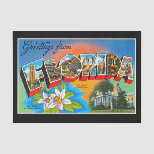 Greetings uit Florida Tissue Paper Tissuepapier (Voorkant)