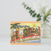 Greetings uit Florida Travel Briefkaart (Staand voorkant)