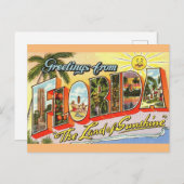 Greetings uit Florida Travel Briefkaart (Voorkant / Achterkant)