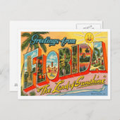 Greetings uit Florida uit de VS Briefkaart (Voorkant / Achterkant)