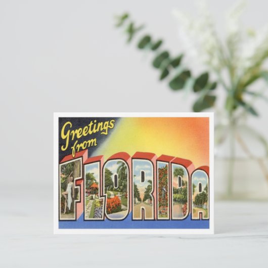 Greetings uit Florida uit de VS Briefkaart (Staand voorkant)