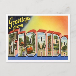 Greetings uit Florida uit de VS Briefkaart