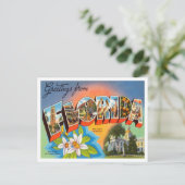 Greetings uit Florida Vintage Travel Briefkaart (Staand voorkant)
