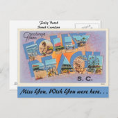 Greetings uit Folly Beach Briefkaart (Voorkant / Achterkant)