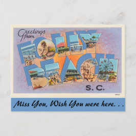 Greetings uit Folly Beach Briefkaart