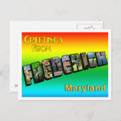 Greetings uit Frederick Briefkaart (Voorkant / Achterkant)