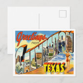 Greetings uit Galveston, Texas Vintage Travel Briefkaart (Voorkant / Achterkant)