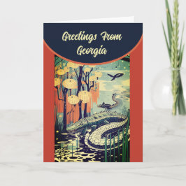 Greetings uit Georgia  Artsy Kaart