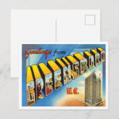 Greetings uit Greensboro, North Carolina Travel Briefkaart (Voorkant / Achterkant)
