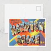 Greetings uit Hampton Beach, New Hampshire Travel Briefkaart (Voorkant / Achterkant)