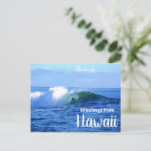 Greetings uit het Briefkaart Hawaii Surfer (Staand voorkant)