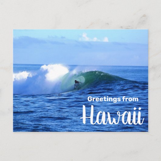 Greetings uit het Briefkaart Hawaii Surfer (Voorkant)