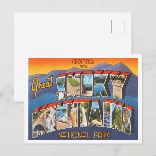 Greetings uit het Nationaal Park van de Grote Smok Briefkaart (Voorkant / Achterkant)