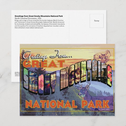 Greetings uit het Nationaal Park van de Grote Smok Briefkaart (Voorkant / Achterkant)