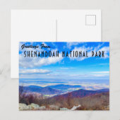 Greetings uit het natuurpark Shenandoah Briefkaart (Voorkant / Achterkant)