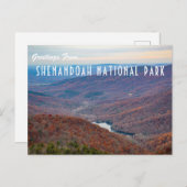 Greetings uit het natuurpark Shenandoah Briefkaart (Voorkant / Achterkant)
