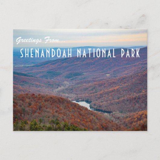 Greetings uit het natuurpark Shenandoah Briefkaart (Voorkant)