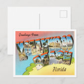 Greetings uit Hollywood Beach, Florida Travel Briefkaart (Voorkant / Achterkant)