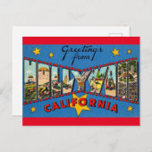 Greetings uit Hollywood Ca. Travel Briefkaart (Voorkant / Achterkant)