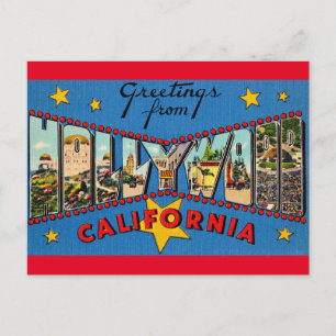 Greetings uit Hollywood Ca. Travel Briefkaart
