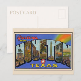 Greetings uit Houston, Texas 1936 — Grote letter Briefkaart