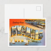 Greetings uit Hyannis, Cape Cod, Massachusetts Briefkaart (Voorkant / Achterkant)