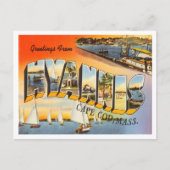 Greetings uit Hyannis, Cape Cod, Massachusetts Briefkaart (Voorkant)